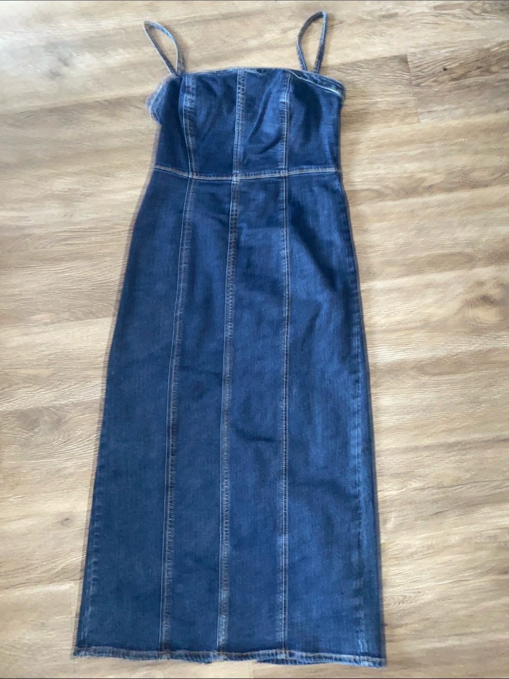 Levi’s Classic Dark Blue Denim Maxi Dress